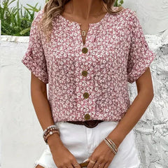 Amira™ - Floral Button-Up Blouse