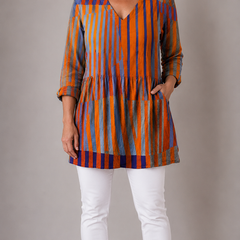 Amaia | Long Blouse with V-Neck