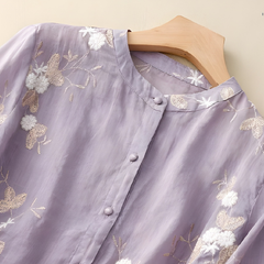 Clarice™ Embroidered Cotton Blouse