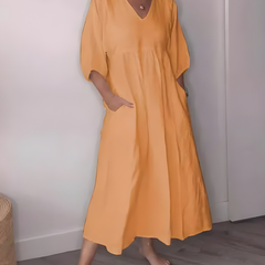 Daisy™ Elegance V-Neck Maxi Dress
