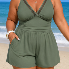 Penelope | Plus Size Swim Romper