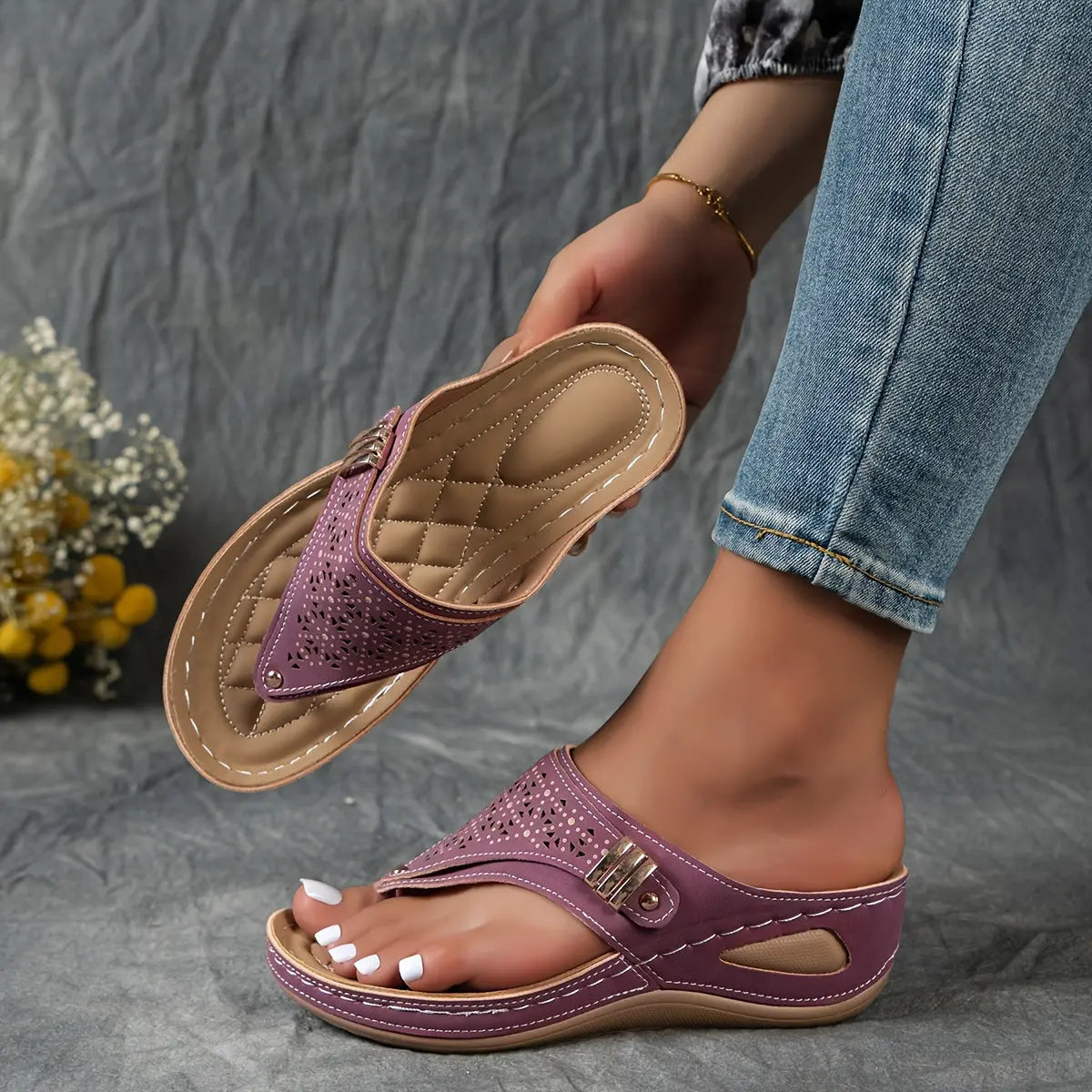 Anna™ | Comfort Wedge Toe Sandals