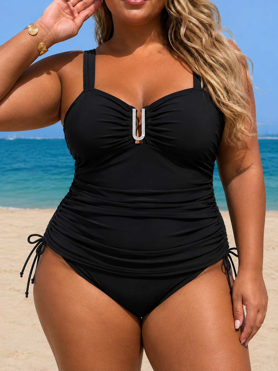 Emilia | Plus Size Ruched One-Piece Swimsuit