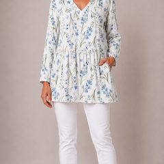 Lenora | Long Blouse with V-Neck