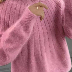 Caitlyn - Stylish Ribbed Knit Sweater