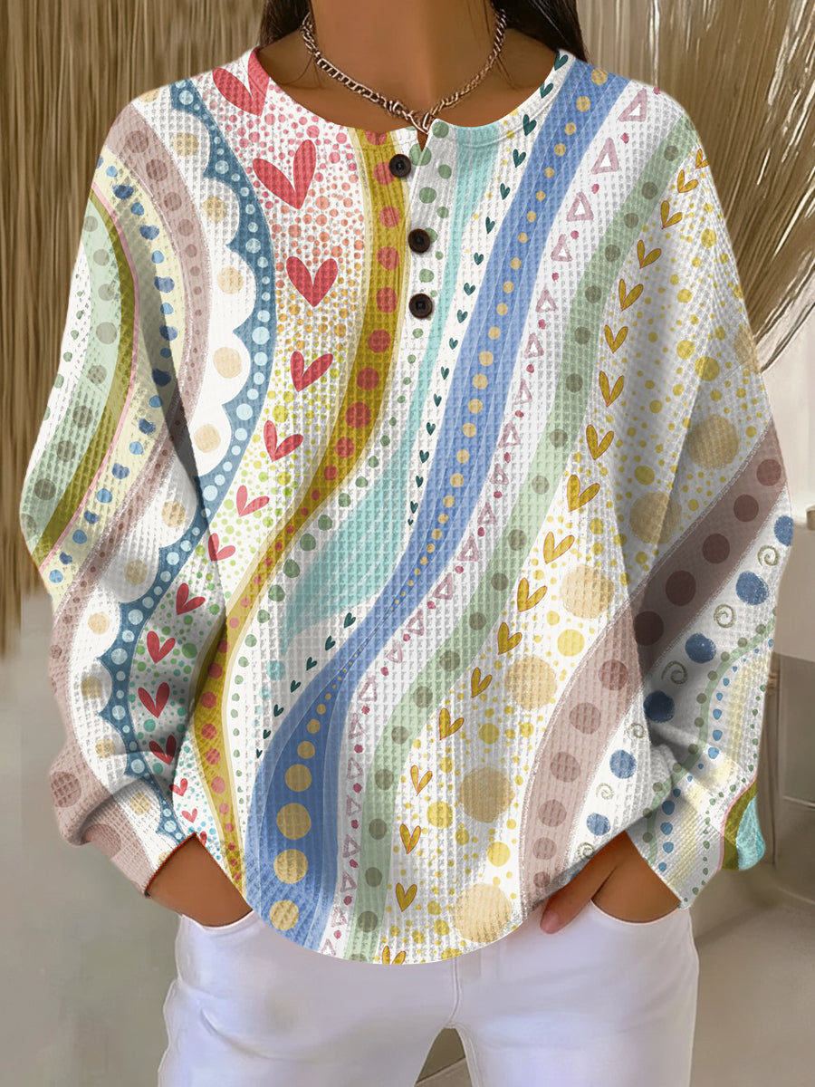 Darcy™ - Sweater with Colorful Stripe Patterns