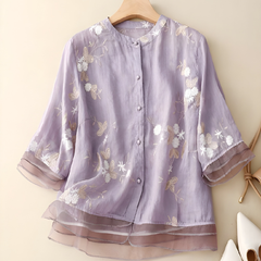 Clarice™ Embroidered Cotton Blouse