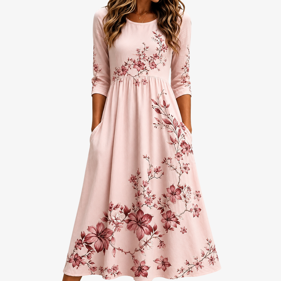 Rosalie | Blossom Pocket Midi Dress