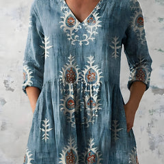 Everly | Long Blouse with V-Neck