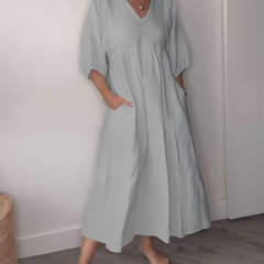 Daisy™ Elegance V-Neck Maxi Dress