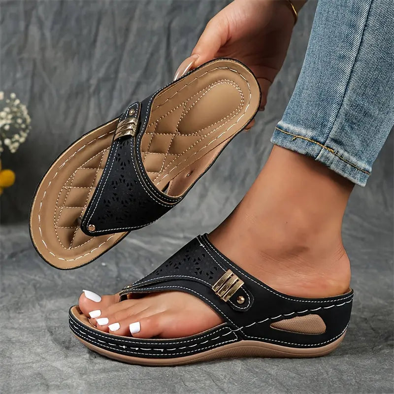 Anna™ | Comfort Wedge Toe Sandals