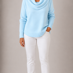 Marie Elegant Cowl Neck Knit Sweater