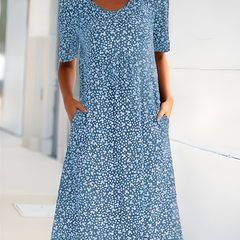 Qahira™  Casual Round Neck Dress