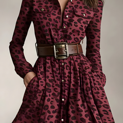 Elara™ Plaid Button-Front Maxi Dress