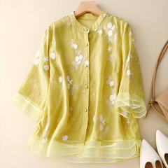 Clarice™ Embroidered Cotton Blouse