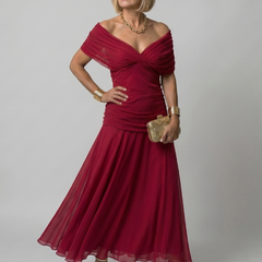 Faye | Off-Shoulder Flow Midi Dress