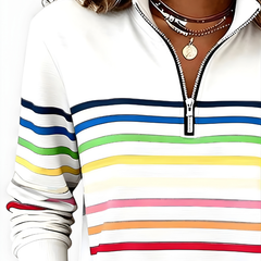 Raina™ Striped Zip Hoodie