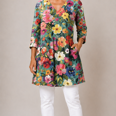 Angel | Long Blouse with V-Neck