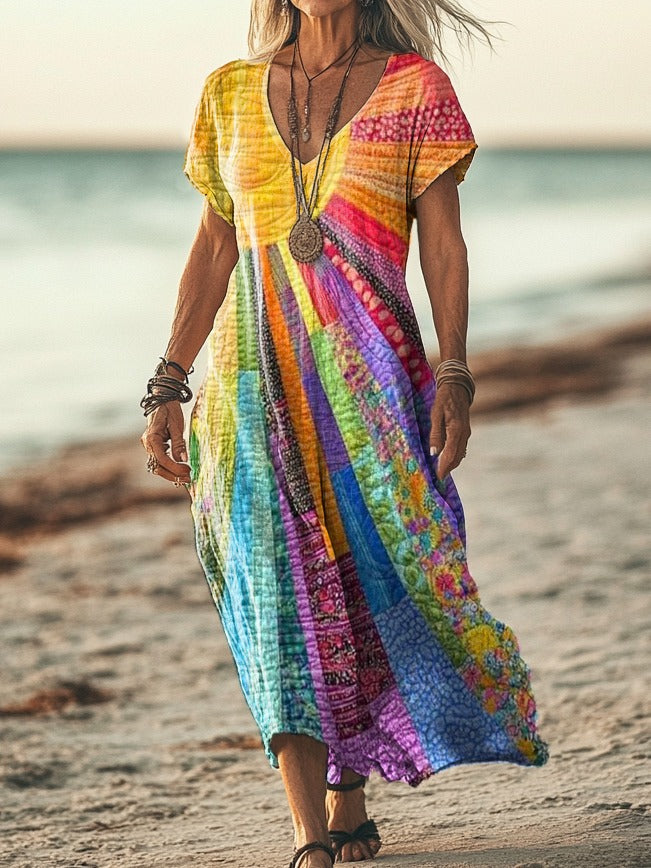 Veda™ - Bohemian Sun Maxi Dress