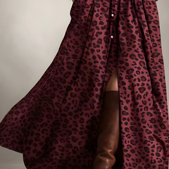 Elara™ Plaid Button-Front Maxi Dress
