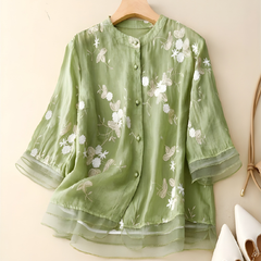 Clarice™ Embroidered Cotton Blouse