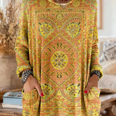 Alice™ Retro Ethnic Print Hooded Tunic