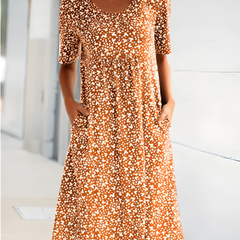 Qahira™  Casual Round Neck Dress