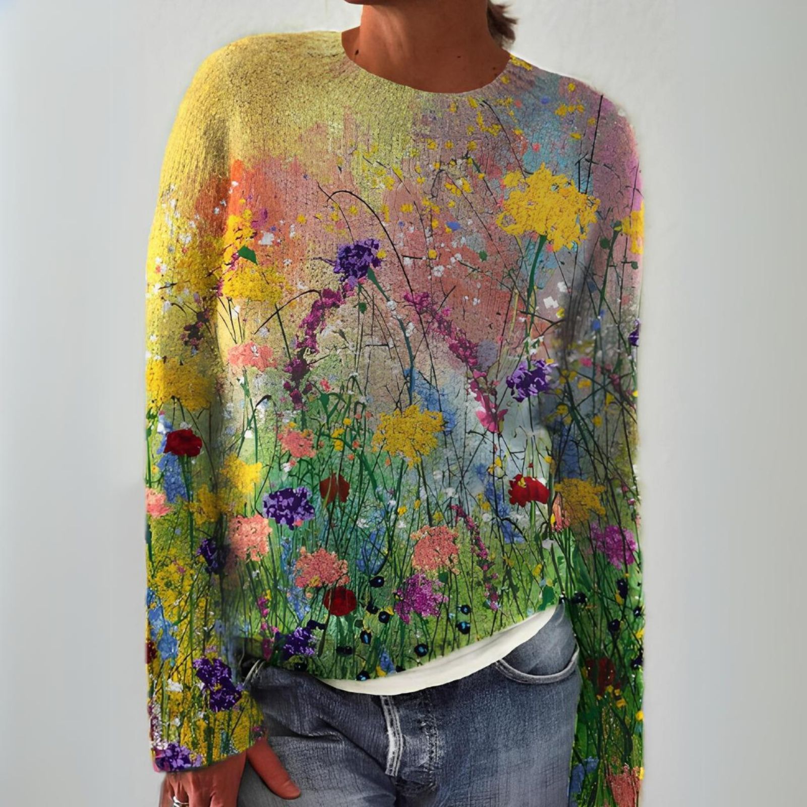 Marlowe™ - Flowers Art Cozy Sweater