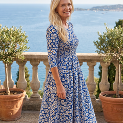 Cobalt Daisy Pocket Midi Dress