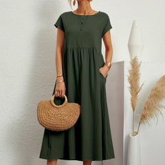 Cassandra™ Elegant Round Neck Dress