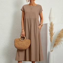Cassandra™ Elegant Round Neck Dress