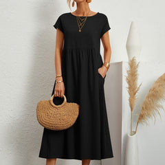 Cassandra™ Elegant Round Neck Dress