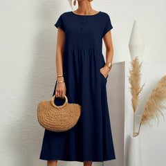 Cassandra™ Elegant Round Neck Dress