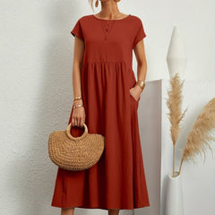 Cassandra™ Elegant Round Neck Dress