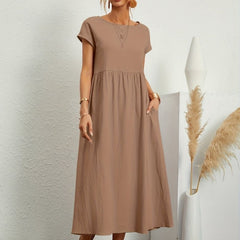 Cassandra™ Elegant Round Neck Dress