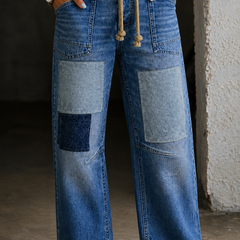 Yaretzi | Patchwork Drawstring Jeans