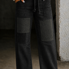 Yaretzi | Patchwork Drawstring Jeans