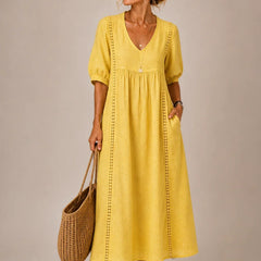 Angel™ Comfortable Lace Linen Dress