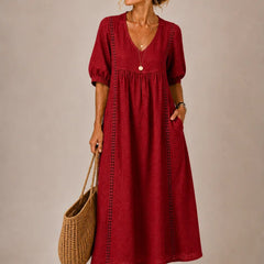 Angel™ Comfortable Lace Linen Dress