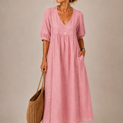 Angel™ Comfortable Lace Linen Dress