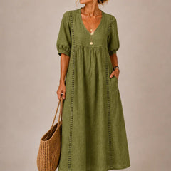 Angel™ Comfortable Lace Linen Dress
