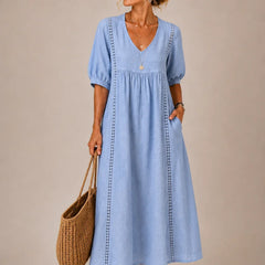 Angel™ Comfortable Lace Linen Dress
