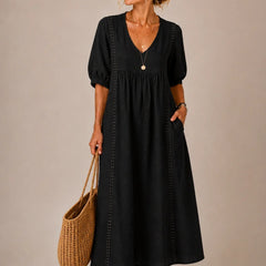 Angel™ Comfortable Lace Linen Dress