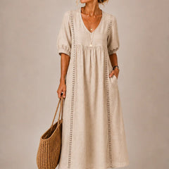 Angel™ Comfortable Lace Linen Dress