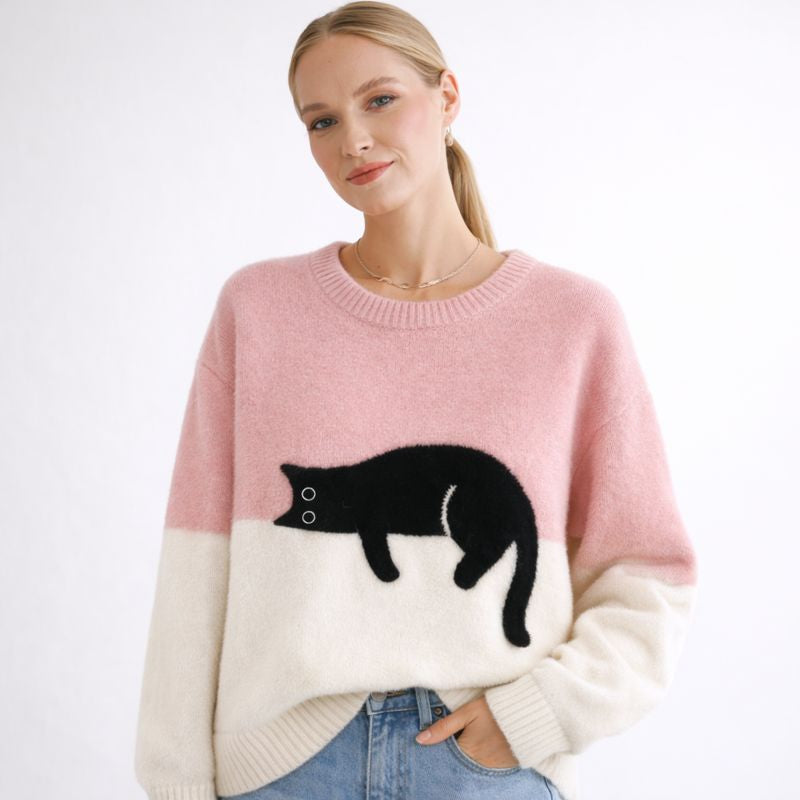 Ruthie™ Cozy Cat Knit Sweater