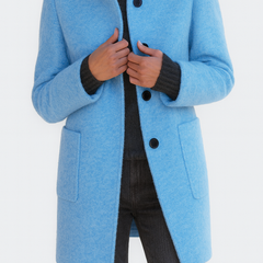 Adele™ High Collar Wool Blend Jacket