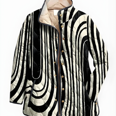 COLETTE™ | Casual Quilted Jacket with Abstract Geometric Design