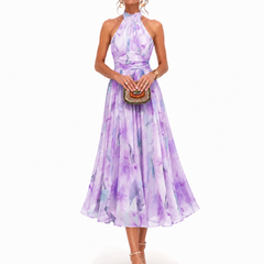 Luciana™ Watercolor Halter Maxi Dress