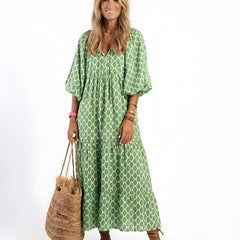 Gabriela | Elegant Tiered Midi Dress