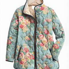 FINLEY™ | Quilted Printed Flower Jacket